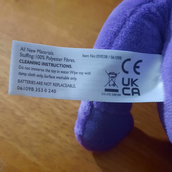 Teletubbies Purple Talking Plush Tinky Winky 11" - Picture 4 of 5